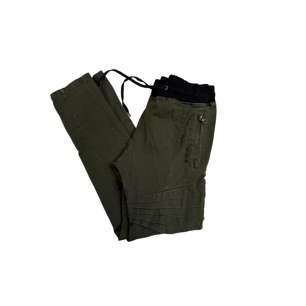 VIE + RICHE Mens Cargo Pants - Stylish Olive Green